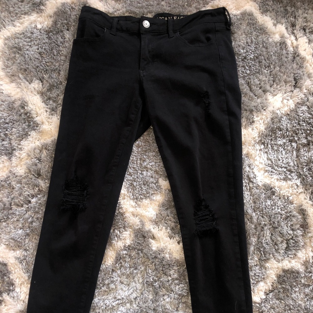 Black American eagle jeans